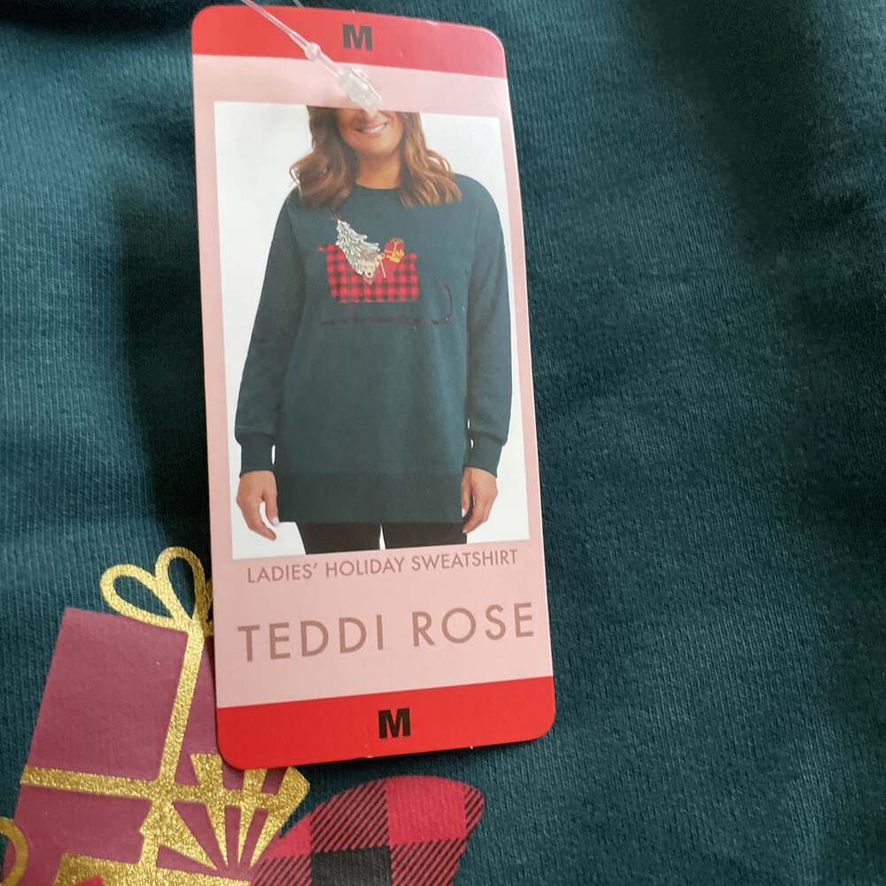 Teddi Rose Ladies' Holiday Crewneck Pullover / M / Green